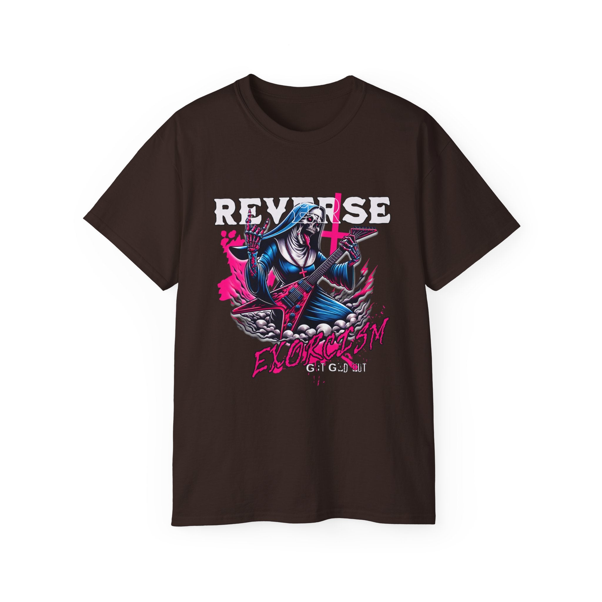 Reverse Exorcism - Unisex Cotton Tee (Front) - Damned Threads